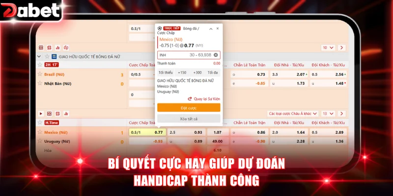Cược Kèo Châu Á Với Các Chiến Lược Thắng +70% Tại DABET 4 Bí quyết cực hay giúp dự đoán handicap thành công